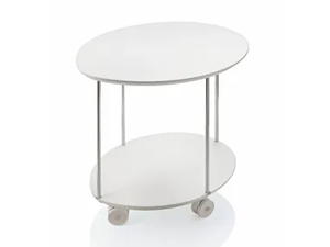 AMARCORD - Oval coffee table with castors _ ALMA DESIGN